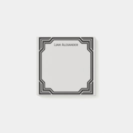 Schwarz/Grau Gerahmte klassische Grenze | PERSONAL Post-it Klebezettel