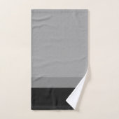Schwarz, grau gestreift, mit Querstichen strukturi Badhandtuch Set (Handtuch)