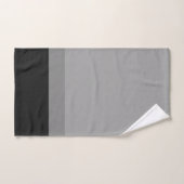 Schwarz, grau gestreift, mit Querstichen strukturi Badhandtuch Set (Handtuch)