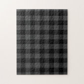 Schwarz-Grau-Gingham-Karo-Muster Puzzle (Vertikal)
