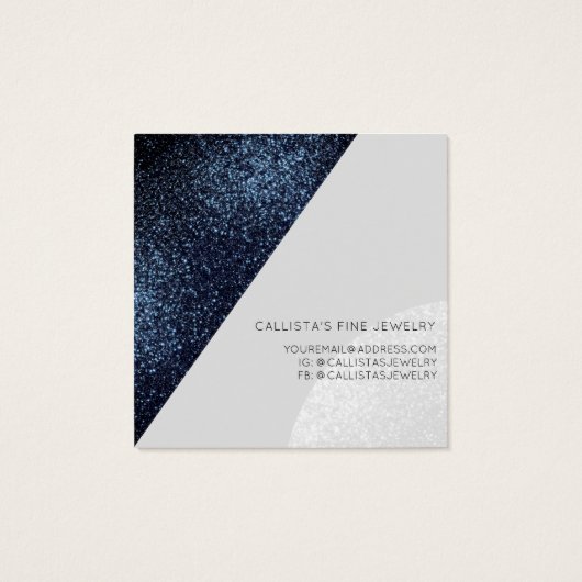 Schwarz-Grau-Glitzer Geo Herd Earring Display (Rückseite)