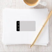 Schwarz-Grau-Glitzer-Snowflakes Rücksendeadresse Adressaufkleber (Insitu)