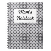 Schwarz-Grau-Grafikdesign-Modell Notizblock (Vorderseite)