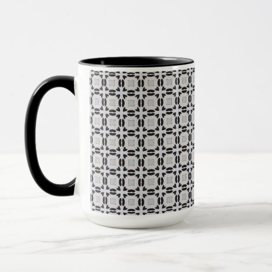 Schwarz-Grau-Graphic-Pattern-Tasse Tasse (Links)