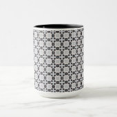 Schwarz-Grau-Graphic-Pattern-Tasse Tasse (Zentrum)