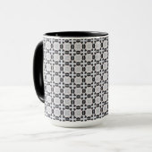 Schwarz-Grau-Graphic-Pattern-Tasse Tasse (Vorderseite Links)