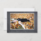 Schwarz/Grau-Halbpension - 3x5 Abschluss-Ankündigu Einladung (Rückseite)