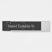 Schwarz-Grau-Hängeklammer Name Plate Türschild (Vorderseite )