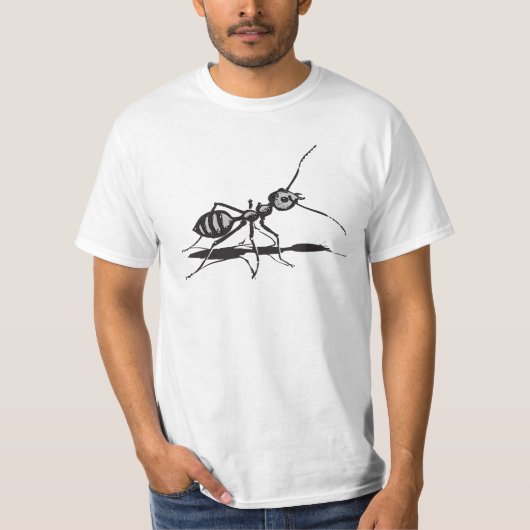 Schwarz-Grau-Insekten-Ant T-Shirt (Vorderseite)