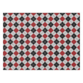Schwarz/Grau Kariert überprüft - Tischdecke (Vorderseite (Horizontal))