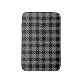 Schwarz-Grau-Kariertes Muster Badematte (Vorderseite Vertikal)