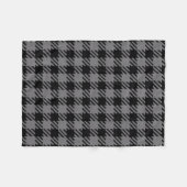 Schwarz-Grau-Kariertes Muster Fleecedecke (Vorderseite (Horizontal))