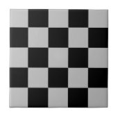 Schwarz-Grau-Karo Keramik Tile Fliese (Vorderseite)