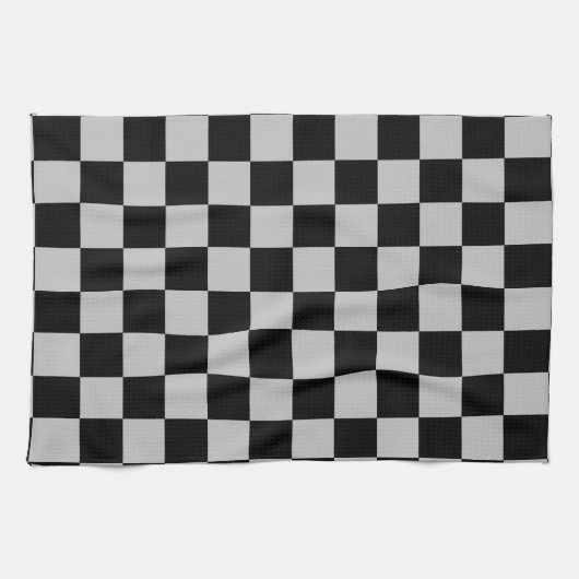 Schwarz-Grau-Karo Küchentuch (Horizontal)