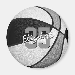 Schwarz-Grau-Kinder Sport Gastgeschenke Basketball Magnet