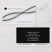 Schwarz-Grau-Kreuzlinien und Kreis Visitenkarte (Vorne/Hinten)