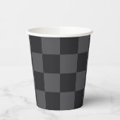 Schwarz-Grau-Kroatische Schachbrett Pappbecher (Links)