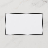 Schwarz-Grau-Light Border White Trendy Business Ca Visitenkarte (Rückseite)