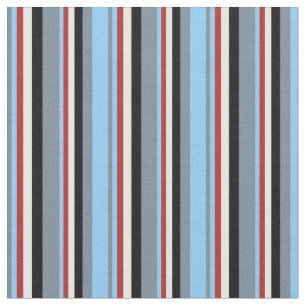 Schwarz, Grau, Light Sky Blau, Rot, Weiß und Schwa Stoff