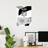 Schwarz-Grau-Mannschaftsfarben zum Gedenken an Vol Poster (Heimbüro)