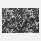Schwarz-Grau-Marmor Geschirrtuch (Horizontal)