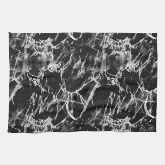 Schwarz-Grau-Marmor Geschirrtuch (Horizontal)
