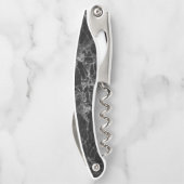 Schwarz-Grau-Marmor Kellnermesser (Rückseite)