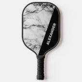 Schwarz-Grau-Marmor Pickleball Schläger (Rückseite)