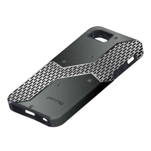 Schwarz/Grau-Metallic-Print Case-Mate iPhone Hülle (unten)