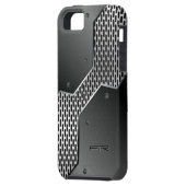 Schwarz/Grau-Metallic-Print Case-Mate iPhone Hülle (Rückseite Links)