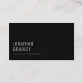 Schwarz-Grau-Minimal-Sauberkeit Beruflich Visitenkarte (Vorderseite)
