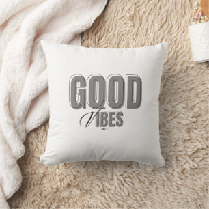 Schwarz-Grau Minimalistisch-Good Vibes Throw Kisse Kissen