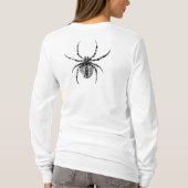 Schwarz/Grau Minimalistischer Niedlicher Spider T T-Shirt (Rückseite)