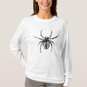 Schwarz/Grau Minimalistischer Niedlicher Spider T T-Shirt