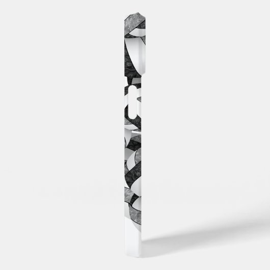 Schwarz-Grau-mit Monogramm-Girls-Volleyball Case-Mate iPhone Hülle (Rückseite / Rechts)