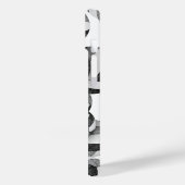 Schwarz-Grau-mit Monogramm-Girls-Volleyball Case-Mate iPhone Hülle (Rückseite / Links)