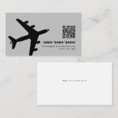 Schwarz-Grau-Moderne KC-135-Flugzeuge Visitenkarte (Vorne/Hinten)