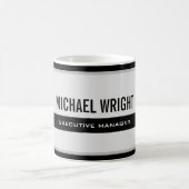 Schwarz Grau Modernes Schlicht Einfaches Minimalis Kaffeetasse (Mittel)