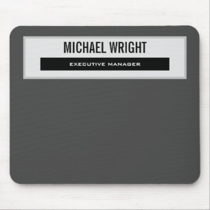 Schwarz Grau Modernes Schlicht Einfaches Minimalis Mousepad