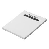 Schwarz Grau Modernes Schlicht Einfaches Minimalis Notizblock (Rotiert)