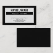 Schwarz Grau Modernes Schlicht Einfaches Minimalis Visitenkarte (Vorne/Hinten)