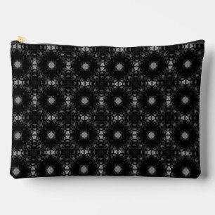 Schwarz & Grau Monochrome Signatur Muster Zubehörtasche