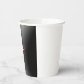 Schwarz-Grau-Monogramm Einfache Schlichte Sonderak Pappbecher (Links)