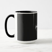 Schwarz-Grau-Monogramm Einfache Schlichte Sonderak Tasse (Links)