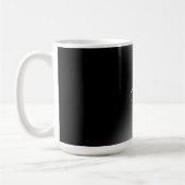 Schwarz-Grau-Monogramm-Initialen Einfach Schlicht Kaffeetasse (Links)