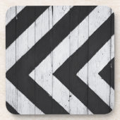 Schwarz-Grau-Muster aus Holz Getränkeuntersetzer (Vorderseite)