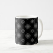 Schwarz/Grau-Muster Kaffeetasse (VorderseiteRechts)