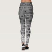 Schwarz-Grau-Muster-Leggings Leggings (Rückseite)