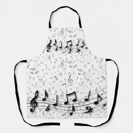 Schwarz-Grau-Noten Schürze (Vorderseite)