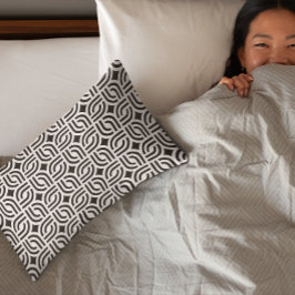 Schwarz-Grau-Ornament-Muster antik Kissenbezug